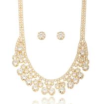 Colar Lindo Para Noivas Ideal Para Festas E Ocasiões Especiais Acompanha Brincos + Embalagem Colar Lindo Para Noivas Ideal Para Festas E Ocasiões Especiais Acompanha Brincos + Embalagem