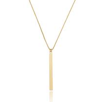Colar Liso Minimalista Banhado a Ouro (SEMIJOIA)