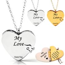 Colar LIUBAI My Love Book para meninas que pode ser aberto com 6 páginas