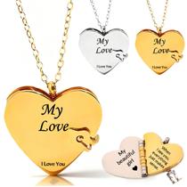 Colar LIUBAI My Love Book para meninas que pode ser aberto com 6 páginas Colar LIUBAI My Love Book para meninas que pode ser aberto com 6 páginas