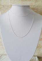 Colar longa 75cm banhado prata