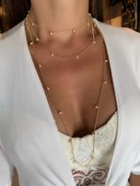Colar longo amorinhas dourado