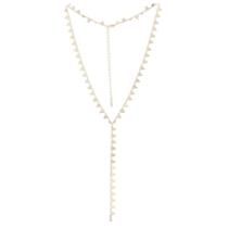 Colar Longo Armem Rr Bijoux Mini Triangulos Dourado