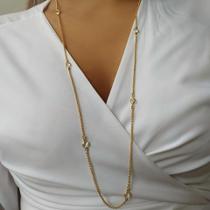 Colar longo banho no ouro 18k Colar longo banho no ouro 18k