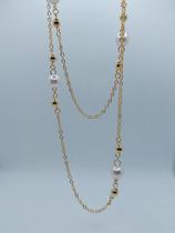 Colar Longo de Bolinhas