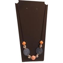 Colar longo de madeira feminino Hippie