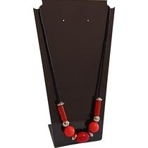 Colar longo de resina vermelho feminino Colar longo de resina vermelho feminino