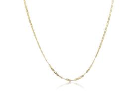 Colar Longo Elo Duplo Folheado Em Ouro 18k F027