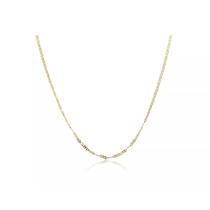 Colar Longo Elo Duplo Folheado em Ouro 18k
