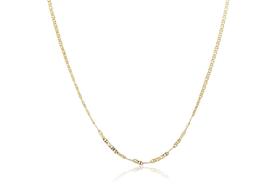 Colar Longo Elo Duplo Folheado em Ouro 18k