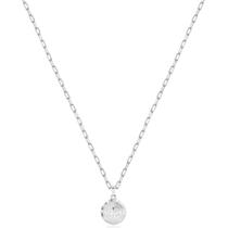 Colar longo elos medalha são bento folheado em ródio branco