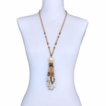 Colar longo em cristais variados, Metais, ABS Bijuteria Feminina CamargoMarkiori CX-8881