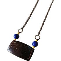 Colar Longo Feminino Corrente Madeira Colar Longo Feminino Corrente Madeira