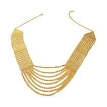 Colar Longo Multicamadas Feminino Acessório De Moda Árabe Do Oriente Médio Para Casamento E Festa