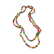 Colar Longo Vintage Boêmio De Camadas Duplas Com Contas De Conchas Multicoloridas Joia Da Moda