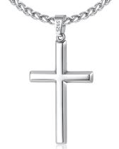 Colar Lovjewl Cruz em Prata 925 com Corrente Trigo 3mm 51cm