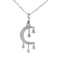 Colar Lua com Estrelas Coleção Espiritualidade em Prata 925