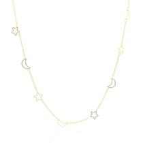 Colar Lua e Estrela Banhado a Ouro