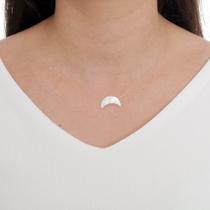 Colar lua madreperola fio nylon Prata 925