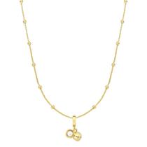 Colar Macadâmia Pequena com Pérola e Revestimento em Ouro Colar Macadâmia Pequena com Pérola e Revestimento em Ouro