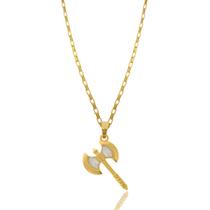 Colar Machado de Xangô Dourado com Resina Colar Machado de Xangô Dourado com Resina