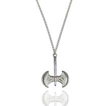 Colar Machado Xangô Masculino Prateado