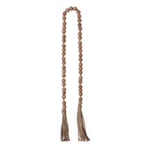 Colar Madeira Decorativo Miçanga Bege 95 cm F04 - D'Rossi