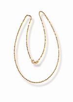 COLAR MALHA COFFEE EM OURO 18K 750 - 50,5cm