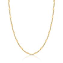 Colar malha grommet com corações lisos banhado a ouro - 60 cm + 5 cm extensor Colar malha grommet com corações lisos banhado a ouro - 60 cm + 5 cm extensor