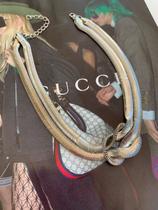 Colar malha Maxi da moda modelo com Nó em Prata e Ouro