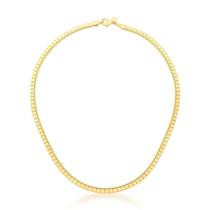 COLAR MALHA TRABALHADA QUADRADA BANHADA A RÓDIO - Acessório Elegante