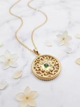 Colar Mandala com Trevo de Quatro Folhas Colar Mandala com Trevo de Quatro Folhas