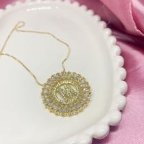 Colar Mandala de letra inicial - (Folheado a ouro 18K - Com Garantia) - Jo Semijoias Colar Mandala de letra inicial - (Folheado a ouro 18K - Com Garantia) - Jo Semijoias