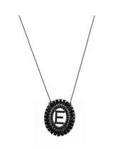 COLAR MANDALA INICIAL COM CRAVAÇÃO NAVETE BANHADO A RÓDIO NEGRO - 45 cm COLAR MANDALA INICIAL COM CRAVAÇÃO NAVETE BANHADO A RÓDIO NEGRO - 45 cm