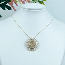 Colar Mandala Letra S Banhado a Ouro 18k Colar Mandala Letra S Banhado a Ouro 18k