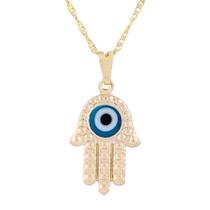 Colar Mão de Fátima Hamsa com Olho Grego 20mm - Sunshine Cristais