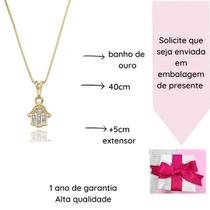 Colar Mão de Hamsá Ouro