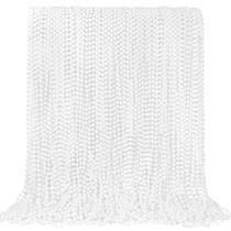 Colar Mardi Gras Beads YAXINRUI White 144 peças, lembrancinhas de festa