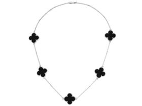 Colar marsilea Ônix 12mm em Prata 950 Sofisticação e Estilo Colar marsilea Ônix 12mm em Prata 950 Sofisticação e Estilo