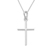 Colar Masculino 70cm de Cruz Lisa em Prata 925 Colar Masculino 70cm de Cruz Lisa em Prata 925