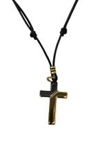 Colar Masculino Ajustável Pingente de Cruz Colar Masculino Ajustável Pingente de Cruz