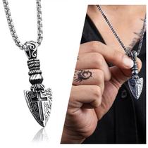 Colar Masculino Corrente Crucifixo Templário Colar Pingente Cruz da Fé Aço Inox Colar Masculino Corrente Crucifixo Templário Colar Pingente Cruz da Fé Aço Inox