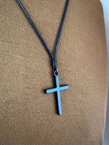 Colar Masculino Cruz Cordão Ajustável Colar Masculino Cruz Cordão Ajustável