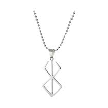 Colar Masculino De Aço Inoxidável Berserk Viking Com Pingente De Espada E Logotipo, Presente De