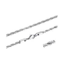 Colar Masculino de Aço Inoxidável VNOX - Corrente Tipo Box e Snake (18-24 Polegadas) - Anti-Desbotamento