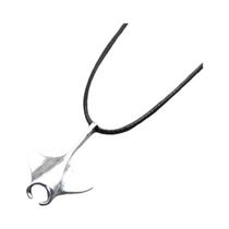 Colar Masculino de Corda Preta - Manta Ray - Estilo Minimalista Oceano