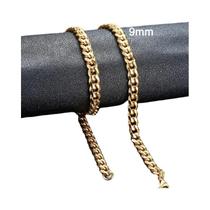 Colar Masculino De Corrente Cubana Em Aço Inoxidável De 3-11mm, Joia De Corrente Miami Curb Em Ouro