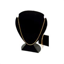 Colar Masculino Dourado Conjunto Grumet 3mm Colar Aço Inox Colar Masculino Dourado Conjunto Grumet 3mm Colar Aço Inox