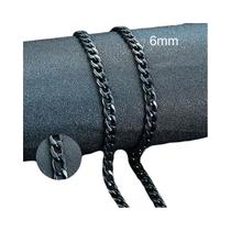 Colar Masculino Elo Cubano Preto E Dourado Em Aço Inoxidável - Joia Choker Para Presente
