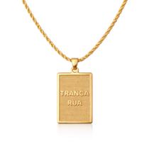 Colar Masculino Entidade Tranca Rua - Banhado em Ouro 18k Colar Masculino Entidade Tranca Rua - Banhado em Ouro 18k